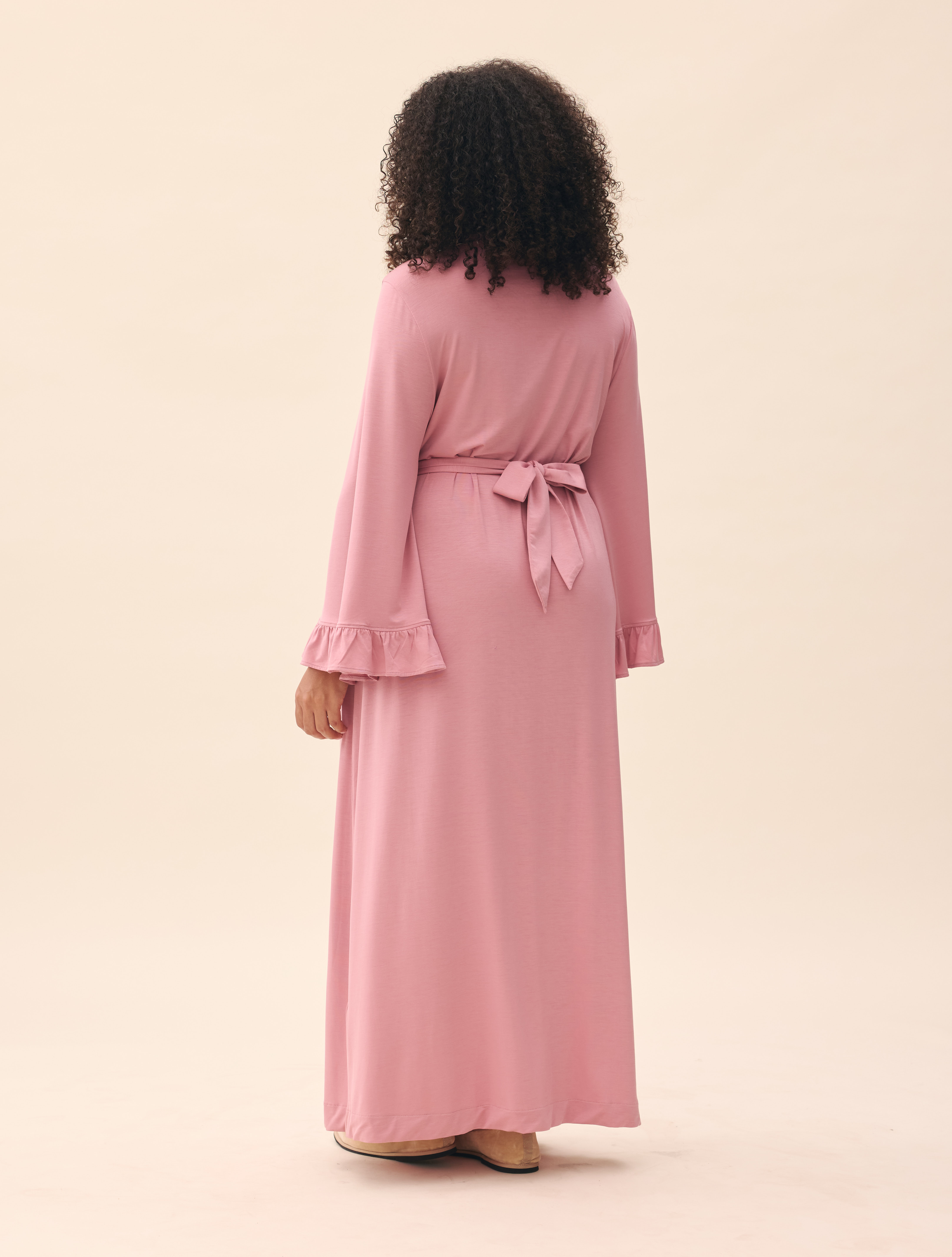 Djerf Avenue Go Slow Embroidered Robe Dusty Pink | ModeSens