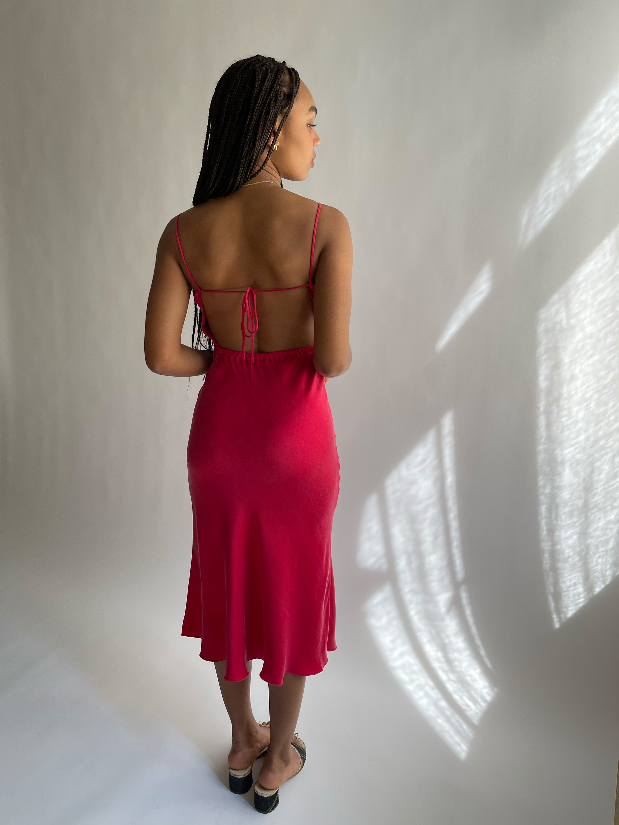 Djerf Avenue Dream Dress Midi Sunrise In Pink